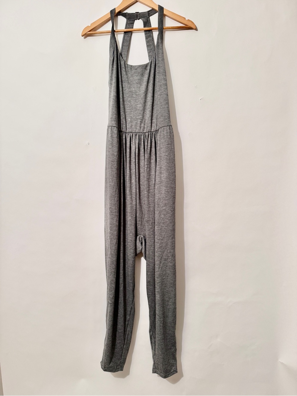HALARA U Neck Pocket Harem Casual Jumpsuit-Easy Peezy Edition Heather Charcoal - Picture 3 of 10